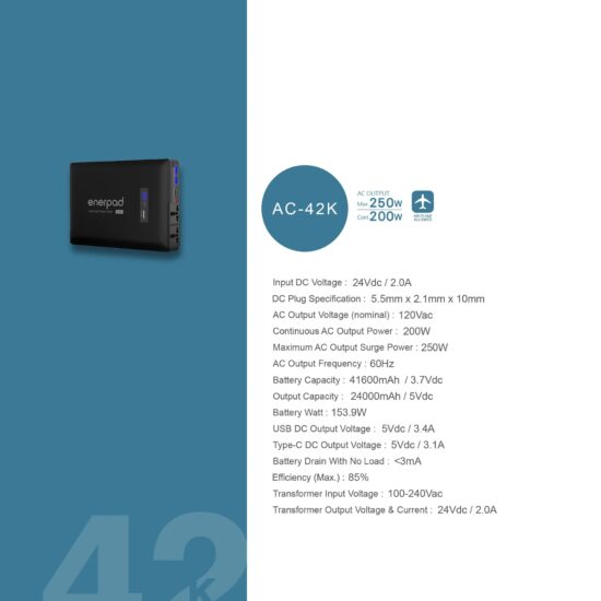 Universal AC Portable Power Bank-AC-42K | Samlife Tech. Co., Ltd.